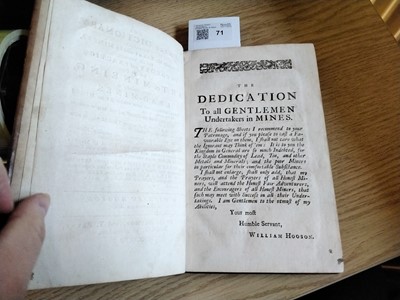 Lot 71 - Hooson (William). The Miners Dictionary, 1747