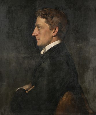 Lot 164 - Collins (Alfred Quinton, 1855-1903). Portrait of Johnston Forbes-Robertson, 1886