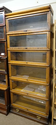 Lot 384 - Bookcase. A 1920s Globe Wernicke oak bookcase