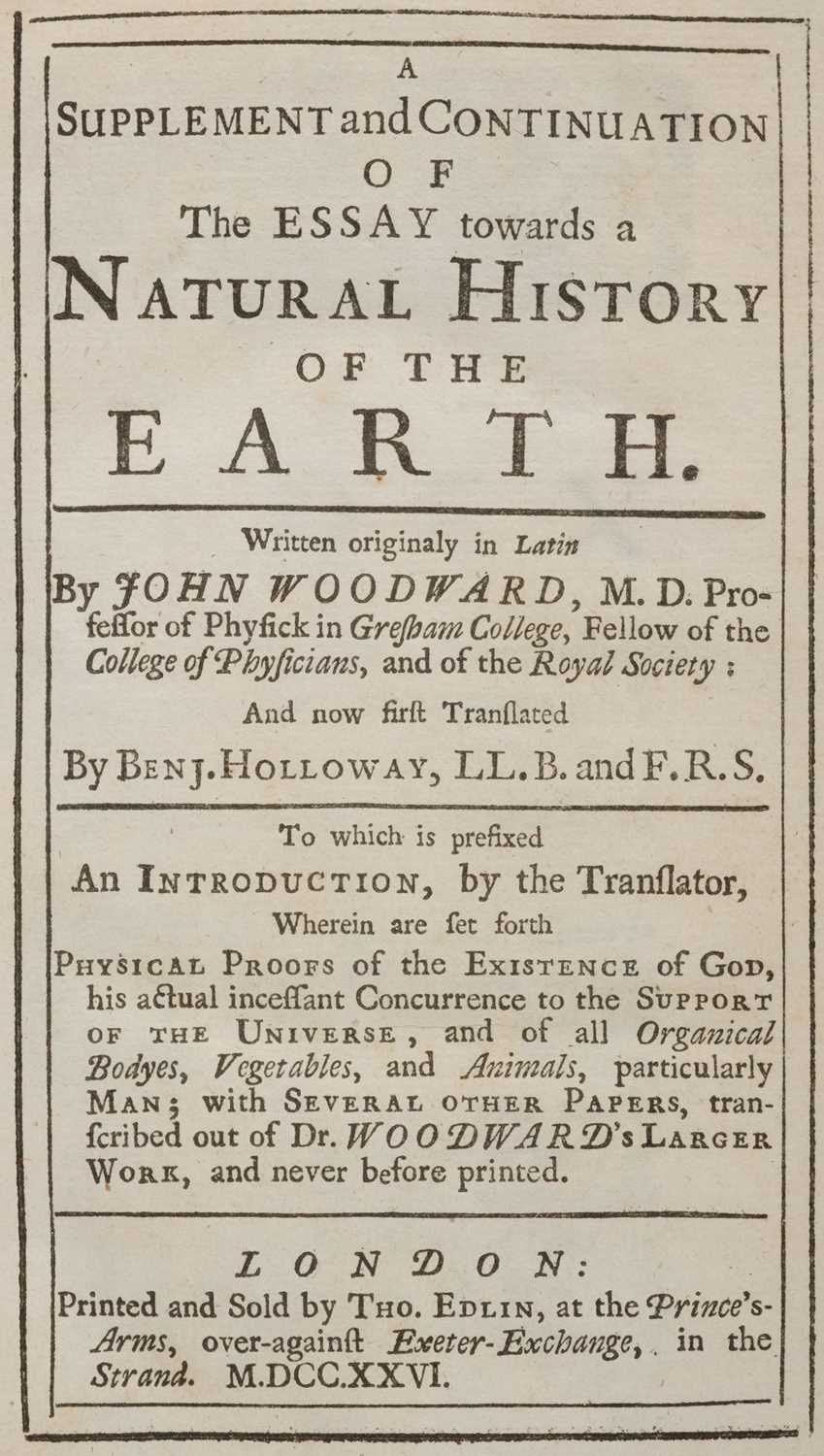 Lot 68 - Woodward (John). A Supplement and Continuation of The Essay..., 1726