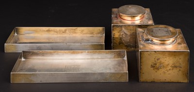 Lot 729 - Tiffany & Co. A part Tiffany & Co silver gilt desk set number 4838