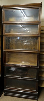 Lot 382 - Bookcase. A 1920s Globe Wernicke 6-tier bookcase