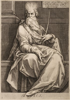 Lot 69 - Matham (Jacob, 1571-1631). Moses, after Giuseppe Cesari, 1602