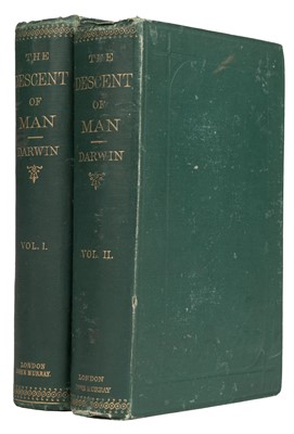 Lot 121 - Darwin (Charles). The Descent of Man, 2 volumes, 1st edition, 1871