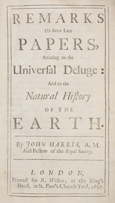 Lot 322 - Harris (John). Remarks on some late papers, 1697