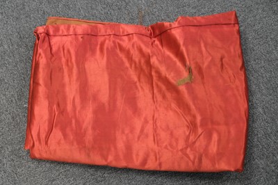 Lot 483 - Fabric. A group of red damask fabric pieces, 18th and 19th century