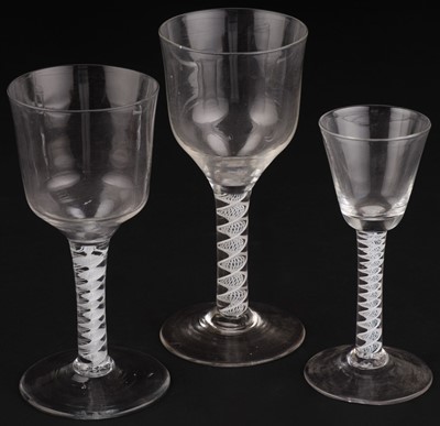 Lot 610 - Drinking glasses. A collection of 18th century drinking glasses