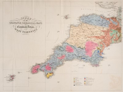 Lot 89 - De La Beche (Henry T.). Report on the Geology of Cornwall, Devon and West Somerset, 1st ed., 1839