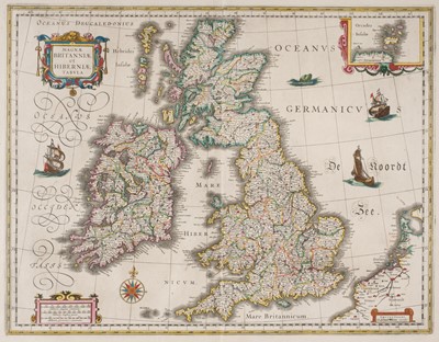 Lot 132 - British Isles. Blaeu (Willem J.), Magnae Britanniae et Hiberniae Tabula, Amsterdam circa 1650