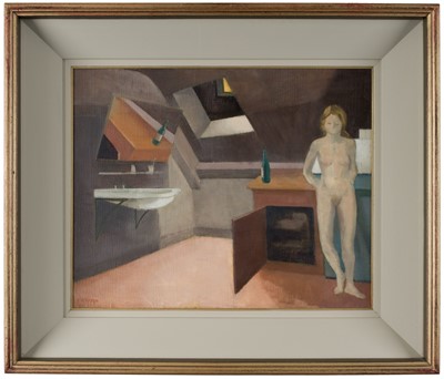 Lot 316 - Warren (Barbara, 1925-2017). Attic Room, Rue Madame, Paris, 1996, oil