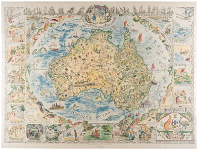 Lot 61 - Australia. Spilhaus (Margaret Whiting), Pictorial Map of Australia, circa 1930