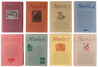 Lot 347 - Matrix. A Review for Printers and Bibliophiles, nos. 1-30, 32 & 34-36