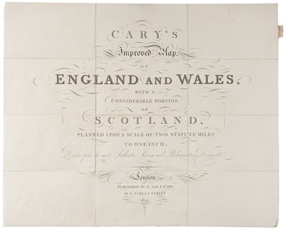 Lot 136 - Cary (C. & J.). Cary's Improved Map of England and Wales...., 1832 - [48]