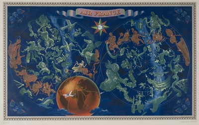 Lot 137 - Celestial Planisphere. Boucher (Lucien), Air France, 1951
