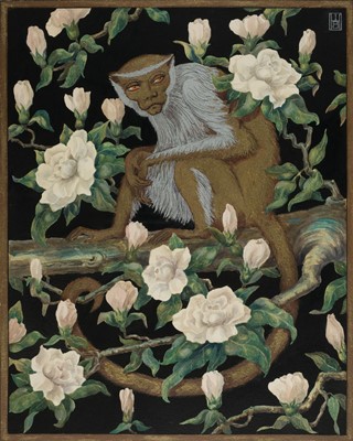 Lot 218 - Aesthetic School. Golden Monkey, early 20th century, watercolour