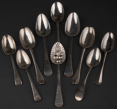 Lot 724 - Spoons. A mixed collection of silver spoons