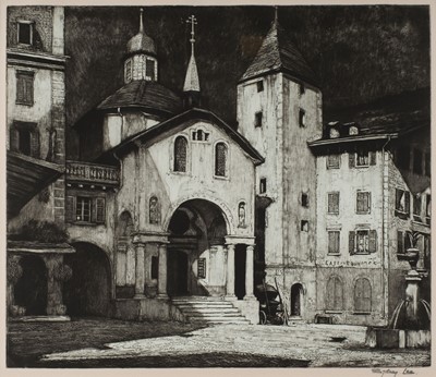 Lot 353 - Lee (Sydney, 1866-1949). The Sleeping Square, circa 1928, aquatint