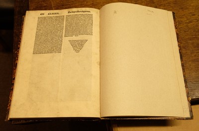 Lot 292 - Aquinas (Thomas). Secunda Parte, Venice, 1496