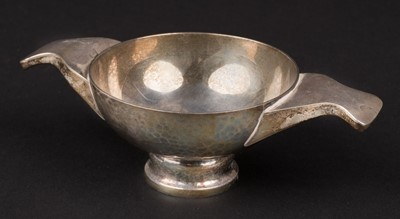 Lot 690 - Bowl. A silver quaich bowl by Asprey & Co Ltd, London, 1987