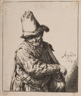 Lot 76 - Ostade (Adriaen van, 1610-1685). The Organ-Grinder, 1647