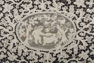 Lot 543 - Lace. A large marriage bedcover, circa 1870-1890, & other lace items