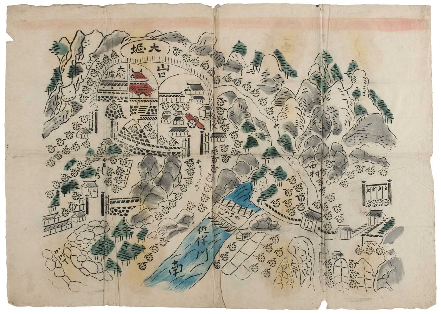 Lot 170 - Japan. Chōshū Expeditionary Forces Map, 長州征伐