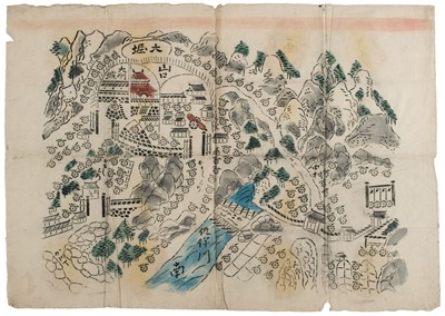Lot 170 - Japan. Chōshū Expeditionary Forces Map, 長州征伐 陣配図, circa 1860