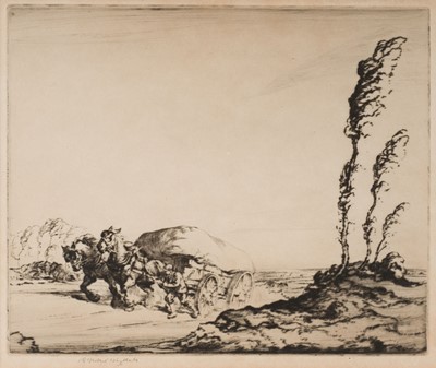 Lot 341 - Whydale (Ernest Herbert, 1886-1952). Horse and cart, etching with drypoint