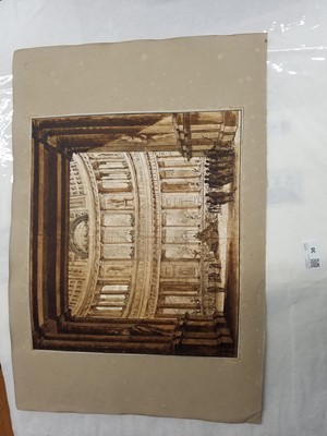 Lot 30 - Wailly (Charles de, 1730-1798). Interior of a Rotunda, pen black ink and wash