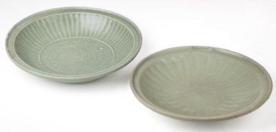 Lot 568 - Bowl. Two Chinese celadon glaze bowls