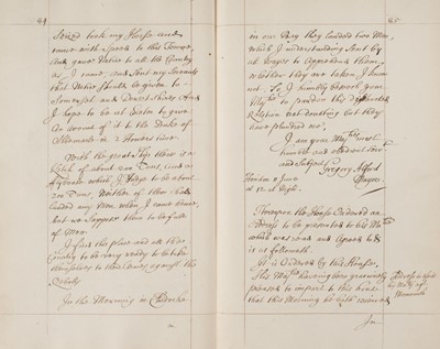 Lot 318 - House of Lords. Manuscript book 'An Abstract of the Lords Journall in 1685...,', c. 1689