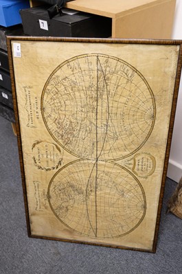 Lot 474 - Embroidered Map. A New Map of the World ... 1794, by Susanna Anderson, 1805