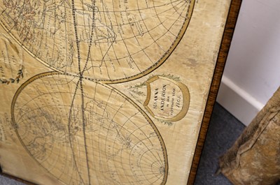 Lot 474 - Embroidered Map. A New Map of the World ... 1794, by Susanna Anderson, 1805