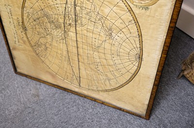 Lot 474 - Embroidered Map. A New Map of the World ... 1794, by Susanna Anderson, 1805