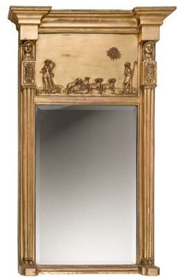 Lot 637 - Mirror. A Regency giltwood pier mirror