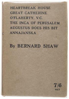 Lot 759 - Shaw (George Bernard). Heartbreak House, 1st edition, 1919