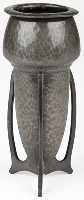 Lot 679 - Tudric. An Archibald Knox 'torpedo' pewter vase