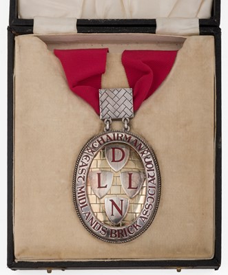 Lot 717 - Silver medal. East Midland Brick Association silver medal by Stanley G Morris, Birmingham 1954