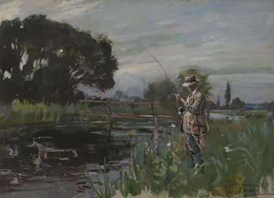 Lot 256 - Edwards (Lionel Dalhousie Robertson, 1878-1966). Evening Rise, watercolour