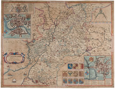 Lot 79 - Gloucestershire. Saxton (C. & P. Lea), Glocester-shire described by C.S..., circa 1690