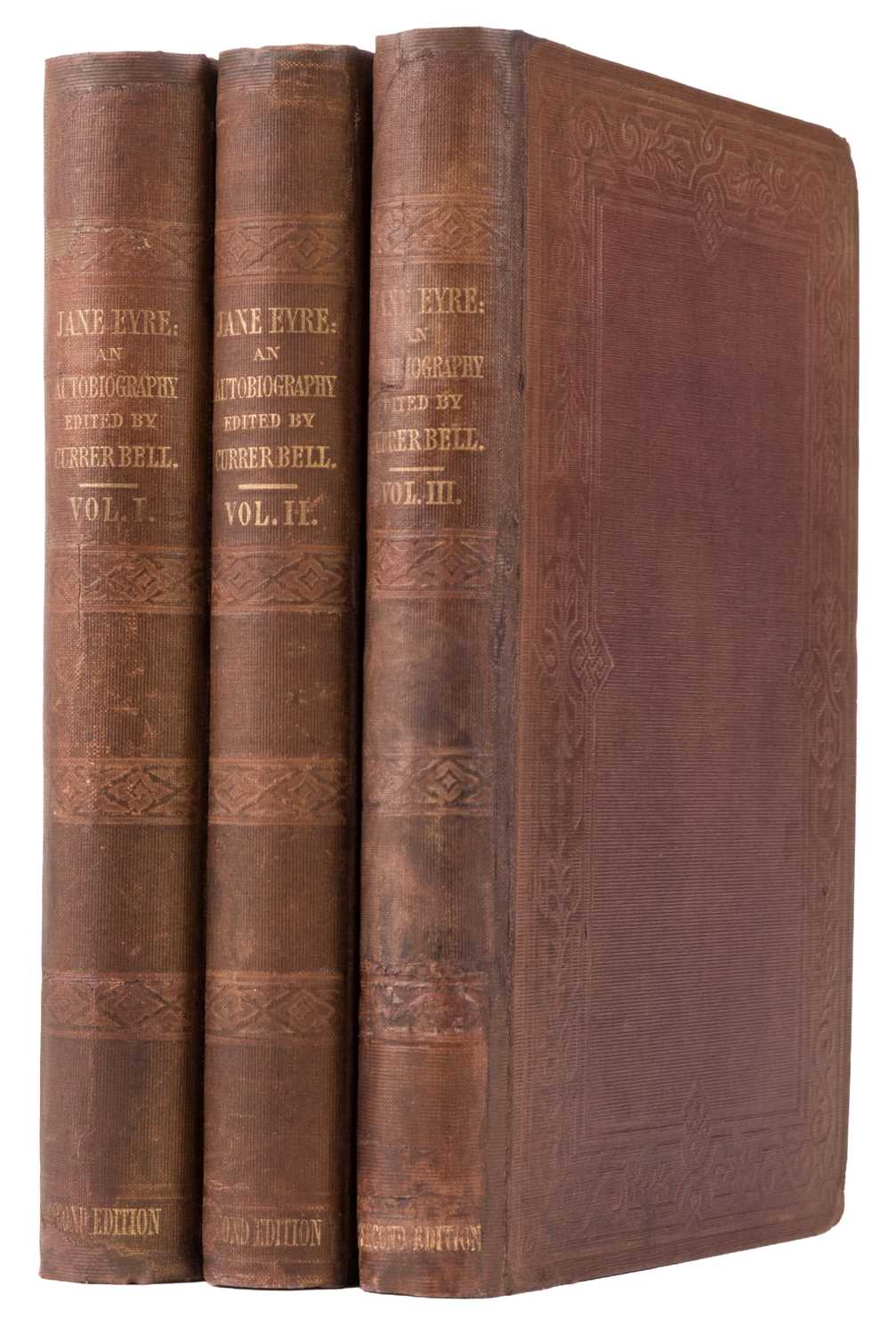 Lot 377 - Bronte (Charlotte). Jane Eyre, 3 volumes, 2nd edition, 1848