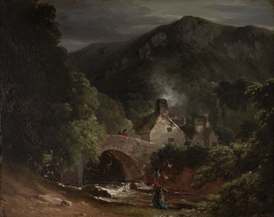 Lot 130 - Gill (Edmund, 1820-1894). View at Lynmouth North Devon, 1846, oil