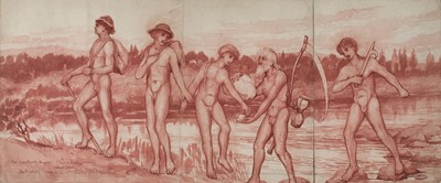 Lot 165 - Babb (John Staines, 1838-1909). The Importunate Beggars, First study, 1888