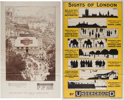 Lot 334 - London Underground posters. Charing Cross, by Joseph Pennell, 1913