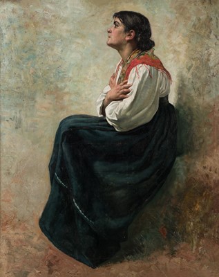 Lot 187 - Fletcher (William Teulon Blandford, 1858-1936). Spanish peasant girl
