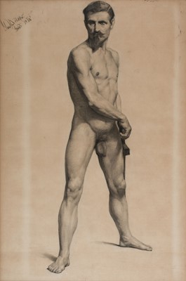 Lot 191 - Fletcher (William Teulon Blandford, 1858-1936). Male Nude, Antwerp,1879-1883