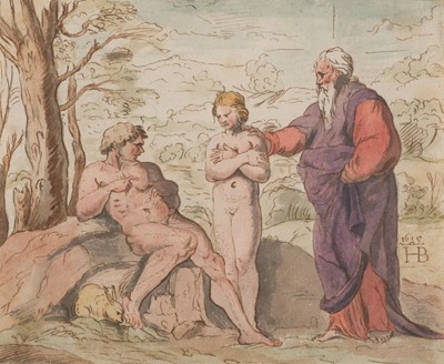 Lot 4 - Borgianni (Orazio, 1574-1616). God Presenting Eve to Adam, after Raphael, 1615