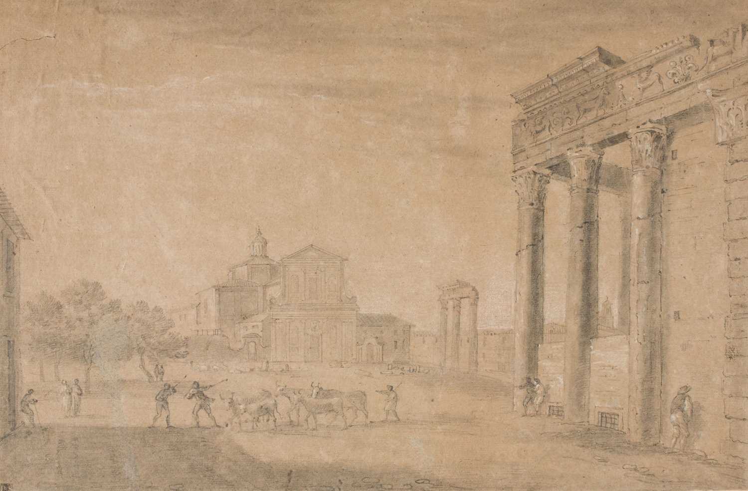 Lot 19 - Wilson (Richard, 1714-1782). View of the Forum at Rome.., circa 1752-56