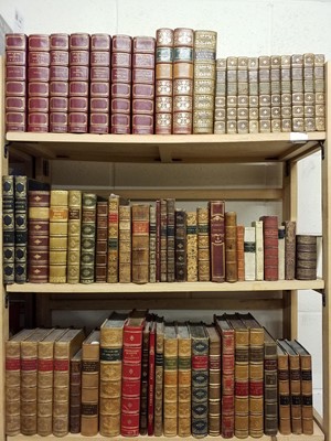 Lot 344 - Bindings. A large collection of late 19th & early 20th Century leather bindings, approximately 105 volumes