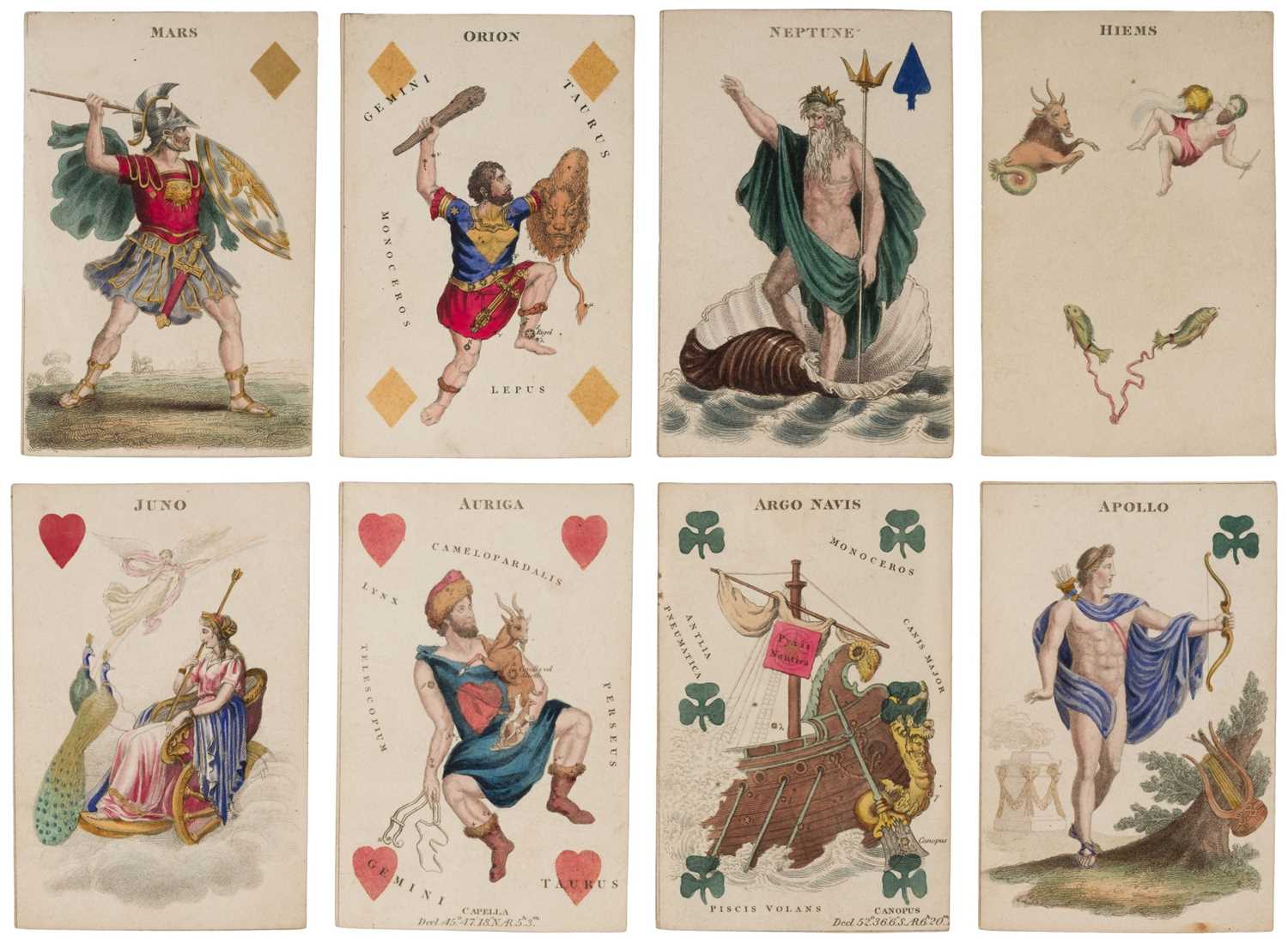 Lot 358 - Hodges (Charles, publisher). Astronomical Playing Cards, London, 1828